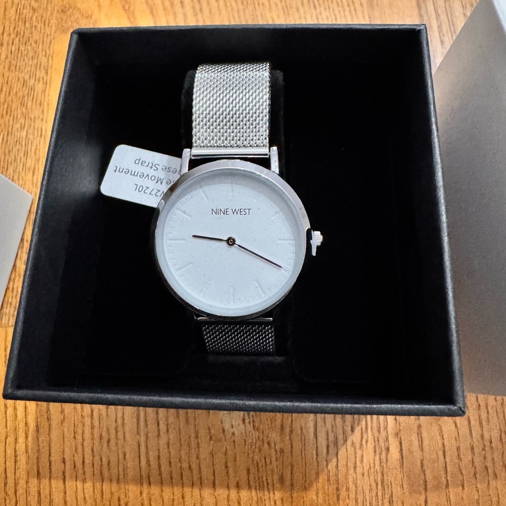 New NINE WEST Silver Watch